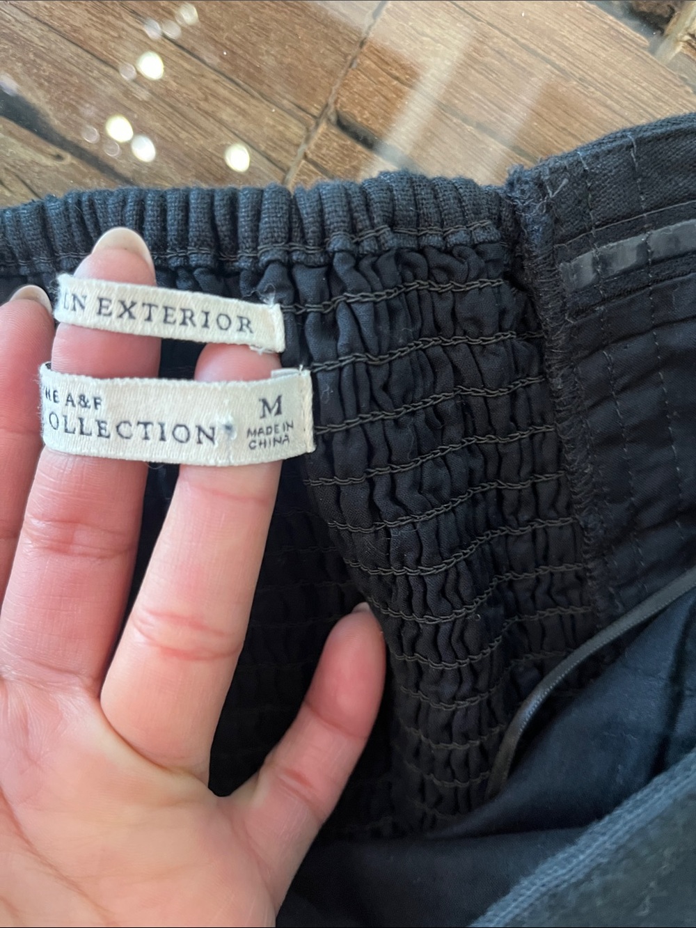 Abercrombie & Fitch Linen-Blend Black Outfit Sz-S - Picture 14 of 16